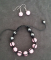 Parure shamballa rose pâle